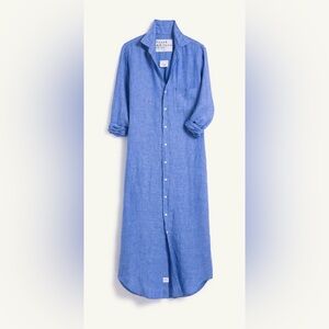 Frank & Eileen Rory Classic Linen Shirt Dress size Medium in Blue
